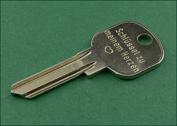 Schlüssel- Gravur